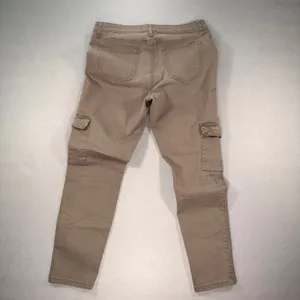 Ashley Mason Womens Tan Khaki Cargo Utility Pants size 13/31 thumbnail 2