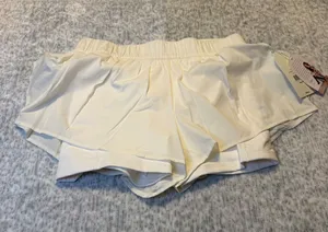 Logilates‎ Women White Ruffle Short tennis Golf Athletic Size Small NWT thumbnail 1