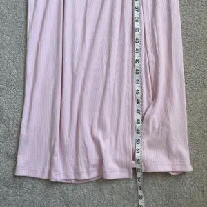 Daily Practice Line It Up V-Neck Maxi Dress Pink White Ribbed Size Medium thumbnail 13