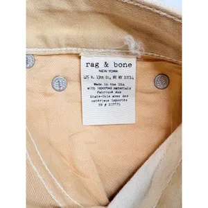Rag & Bone Maya High Rise Ankle Slim‎ Jeans 25 Cream Silver Metallic Moonshine thumbnail 8