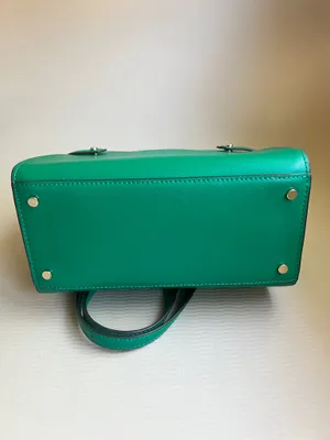 Kate Spade Staci Medium Satchel Green Saffiano Leather Crossbody Bag thumbnail 7