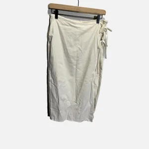 Future Collective Wrap Skirt Womens S Cream NEW Linen‎ Blend Midi Jenee Boho thumbnail 2