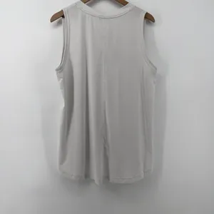 Athleta Women M Inspire‎ Tank Top White V-Neck Oversized Flowy Relaxed Yoga Gym thumbnail 3