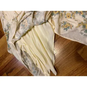 Urban Outfitters Yellow Floral Handkerchief Spaghetti Strap Midi Dress Large thumbnail 7