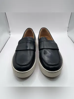 Born Marlie slip-on black loafers size 7 M platform black leather comfort women thumbnail 4
