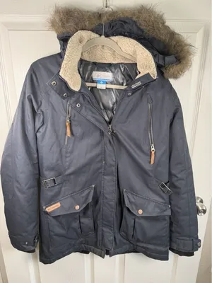 Columbia Barlow Pass 550 Turbo Down Faux Fur Hooded Women’s Coat Jacket M thumbnail 1