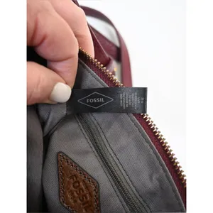 Fossil Women's Pebbled Crossbody Cowhide Leather Bag in Burgundy thumbnail 8