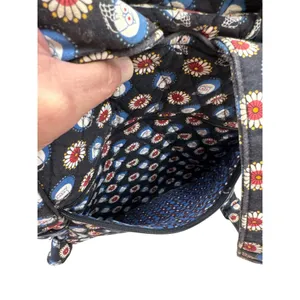 Vera Bradley blue Owl & Floral Print Quilted Backpack 16" x 14" SKU 7335 thumbnail 9