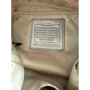 Coach Bronze Gold Leather Hobo Crossbody Handbag Purse thumbnail 3