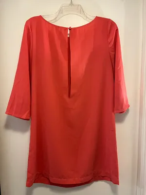 Coral Quarter Sleeve Shift Dress - Size Medium thumbnail 6