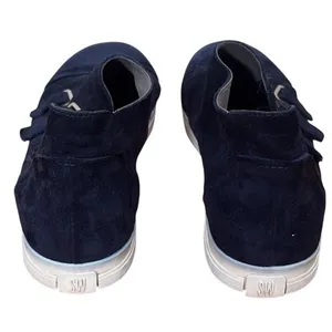 Stuart Weitzman Navy Blue Suede Triple‎ Strap Sneakers Women's 9.5 M 73188 thumbnail 11