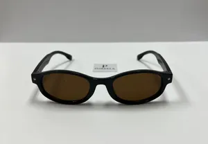 Small oval brown sunglasses / round sunglasses thumbnail 1
