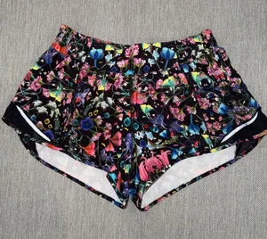 Lululemon athletic shorts hotty hot style in flowerscape pattern size 6 thumbnail 1