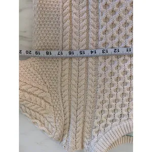Original‎ Aran Co Womens Cream 100% Merino Wool Cable Knit Sweater Small Ireland thumbnail 8