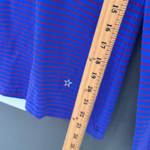 Lohla Sport Womens XS Blue Red Striped Quarter Zip Long Sleeve Golf Top Portugal thumbnail 8