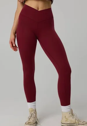 OFFLINE By Aerie Real Me High Waisted Crossover Legging Red Small NWT IN PKG thumbnail 1