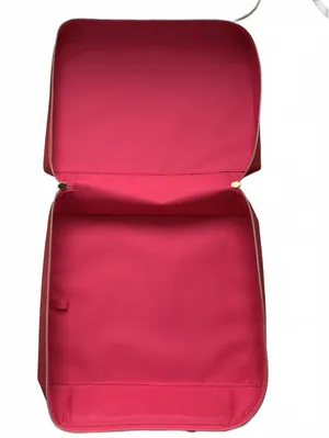 Estée Lauder Makeup Cosmetic Bag Train Travel Case Red 2021 Holiday NWOT thumbnail 4