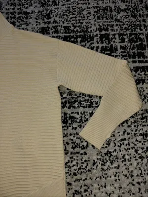 NWT Krush Kandy Boutique Neutral Ribbed 1/4 Zip Sweater Size M | Quiet Luxury thumbnail 4
