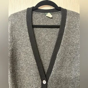 J.Crew Sweater Women S Cardigan‎ Open Front Long Line Knit Lambs Wool thumbnail 3