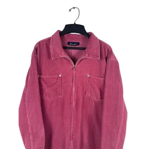 VTG Denim & Co Pink Corduroy Jacket Shacket S Zip Front Utility Workwear thumbnail 3