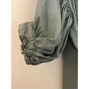 S/W/F Sage Green Balloon Sleeve Button Down Shirt S thumbnail 3