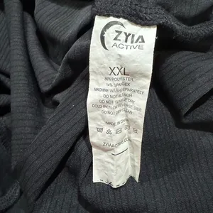 Zyia Active Black Subtle Striped Long Sleeve Activewear Top Women’s 2XL Plus thumbnail 2
