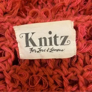 Knitz For Love And Lemons Loopy Knit‎ Open Front Cardigan Sweater Boho Chunky thumbnail 4