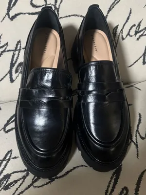 Gianni Bini Black Leather Slip-On Loafers #22 thumbnail 1