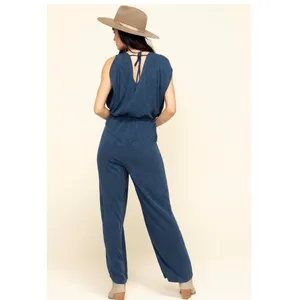 ARIAT Romper Jumpsuit Womens Size Large Blue Floral Boho‎ Country Cowgirl New thumbnail 10