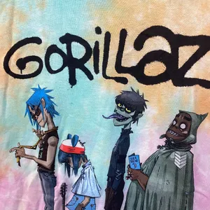 Gorillaz Pastel Tie Dye T-Shirt Large thumbnail 4