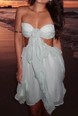 selfie leslie santiago cut-out ruffle mini dress thumbnail 1