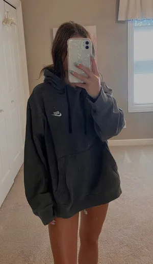 dark gray nike hoodie thumbnail 1
