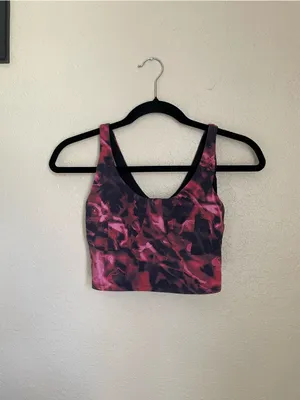 Lululemon Nulu Front Darting Yoga Bra Size 6 Intensity Pink Blossom Multi thumbnail 2