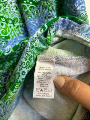 Chadwicks Green & Blue Patterned Scoop Neck Long Sleeve Top thumbnail 4