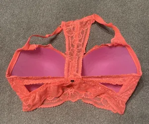Victoria’s Secret Pink Coral Lace Push Up Padded Bralette Size S (D-DD) thumbnail 3