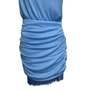 SAYLOR Sainte Fringe Mini Dress French Blue Womens Size Small thumbnail 6
