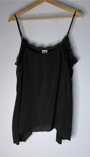 intimately free people Green Sleeveless‎ Lace Open Back Tank Top Medium Rayon thumbnail 1