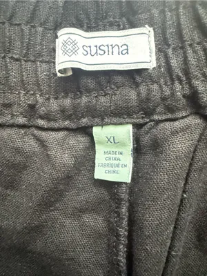 NWT Susina Linen Blend Black Shorts Size XL thumbnail 4