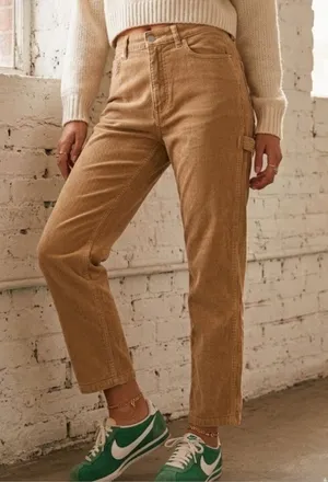 BDG Urban Outfitters Corduroy Slim Straight - Brown/Camel thumbnail 1