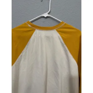 The Rolling Stones Women Sweatshirt M International Flags Raglan Yellow Cream thumbnail 14