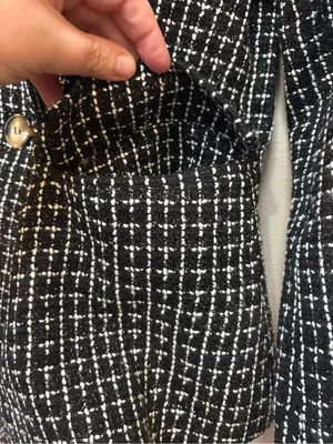 Andree by Unit NWT Black White Tweed Blazer S Dark Academia Office Siren thumbnail 3