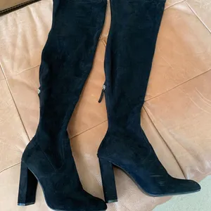 Steve Madden Tall Black Suede Boots thumbnail 1