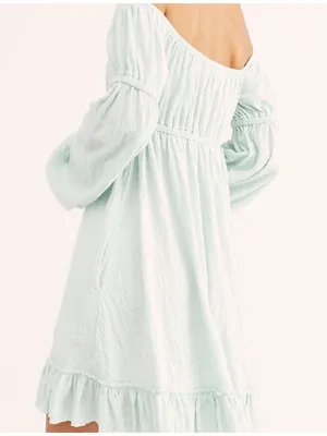 Free People Beach baby love blue Lowry Mini Dress size small thumbnail 3