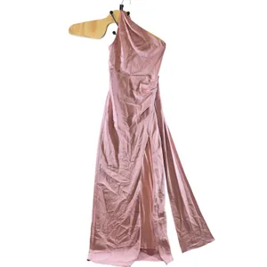 712 | Lulus Dusty Rose One Shoulder Satin Maxi Dress Formal Bridesmaid Size Small thumbnail 11
