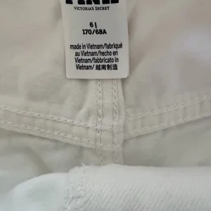 PINK Victoria's Secret Wide-Leg Jeans in Cream thumbnail 5