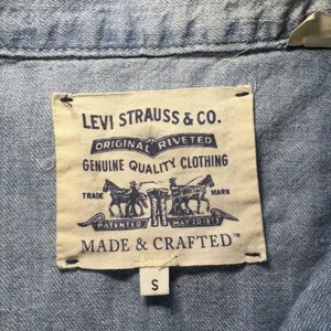 Levis Oversized Cowgirl Mix Up Two Tone Denim Chore Jacket Womens‎ S western thumbnail 7
