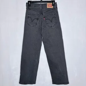 Levi’s Black Ribcage Straight Ankle Jeans thumbnail 9