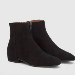 Aquatalia Ulyssa Black Suede‎ Hidden Wedge Ankle Boot Bootie Size 7 thumbnail 2