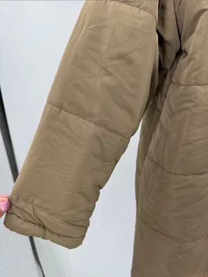 PRETTYGARDEN Women's Lightweight faux Sherpa lined knee length Puffer Coat Tan S outdoor thumbnail 5