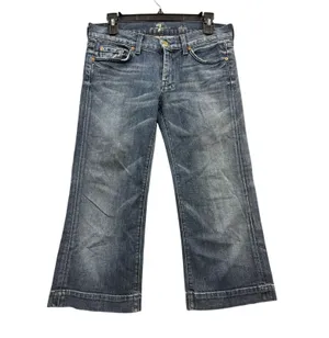 7 For All Mankind Dojo Cropped Flare Jeans Retro Y2K Boho Medium Wash Denim 28 thumbnail 1